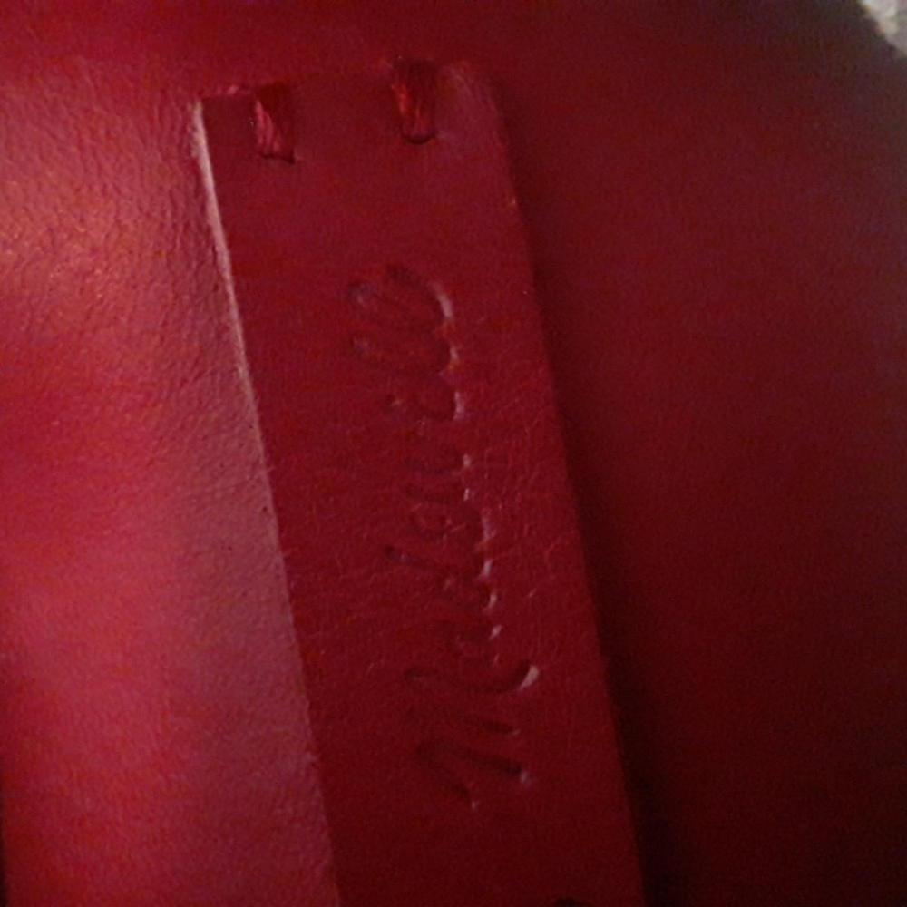 Madewell Red The Austin Crossbody bucket Bag - Picture 7 of 10